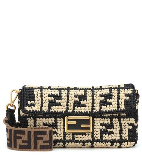 fendi baguette raffia|fendi baguette bag.